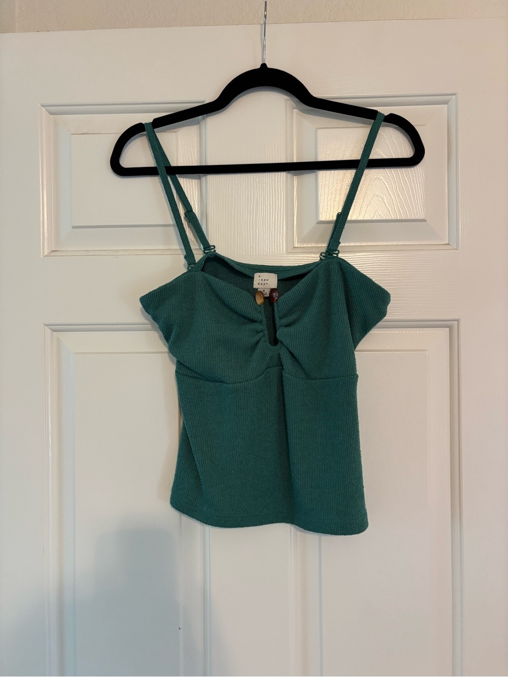 a new day Teal Knit Spaghetti Strap Tank